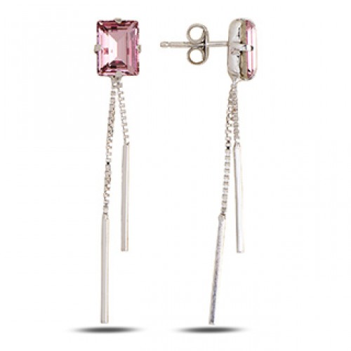 Sterling earrings Cristal Swarovski - 38mm  MAE4